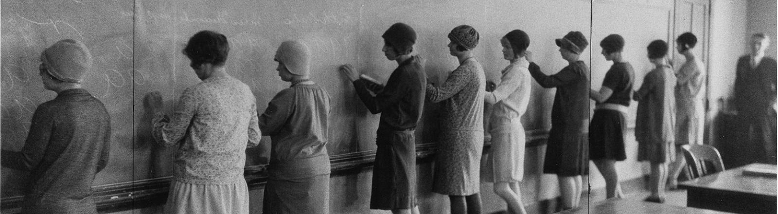 Vintage photo of student teachers